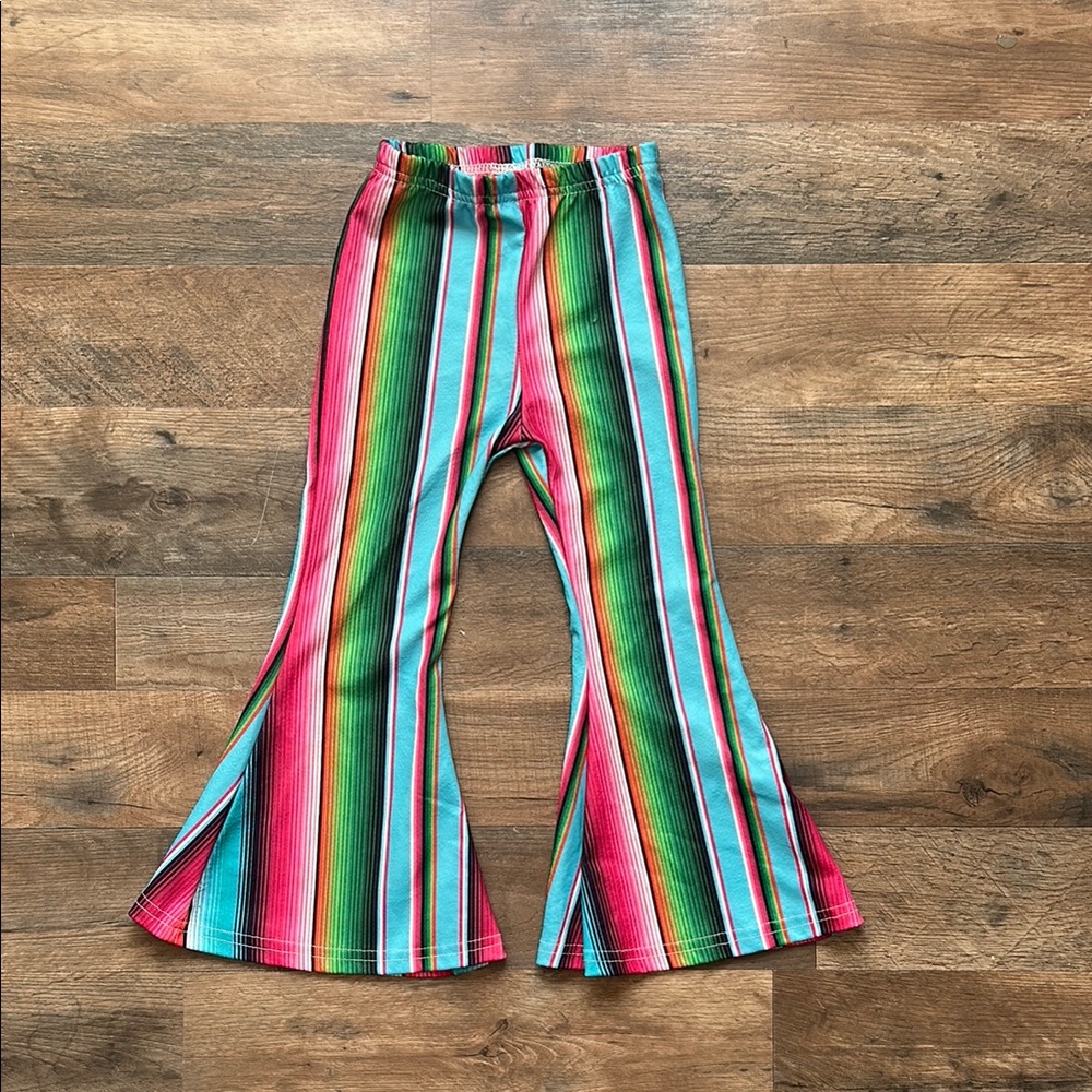 Source Unknown Red and Pink Casual Bell-Bottoms